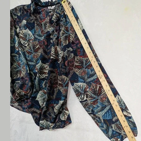 Christopher & Banks Tunic Womens L Paisley Forest Core Boho‎ Vintage Academia - Picture 7 of 11